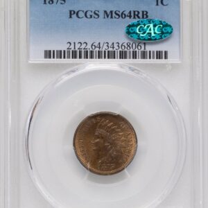 1875 Indian Cents (1875 1C, RB CAC)