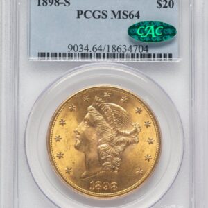 1898-S Liberty Double Eagles (1898-S $20 CAC)