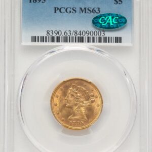 1895 Liberty Half Eagles (1895 $5 CAC)