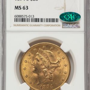 1894-S Liberty Double Eagles (1894-S $20 CAC)
