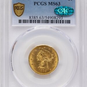 1893-O Liberty Half Eagles (1893-O $5 CAC PCGS Secure)