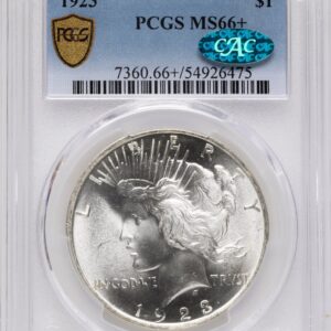1923 Peace Dollars (1923 S$1 CAC PCGS Secure PCGS Plus)