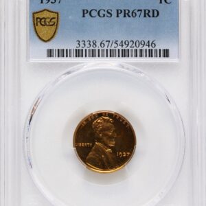 1937 Proof Lincoln Cents (1937 1C, RD PCGS Secure)