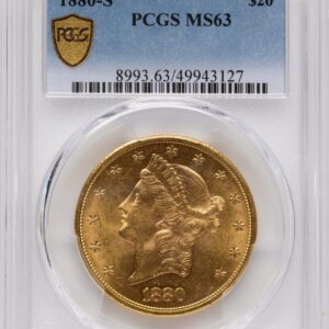 1880-S Liberty Double Eagles (1880-S $20 PCGS Secure)