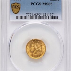 1851 Liberty Quarter Eagles (1851 $2 1/2 PCGS Secure)