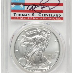 2021-(S) Modern Bullion Coins (2021-(S) Silver Eagle Type 1 Emergency Production FDI Thomas Cleveland Americana)