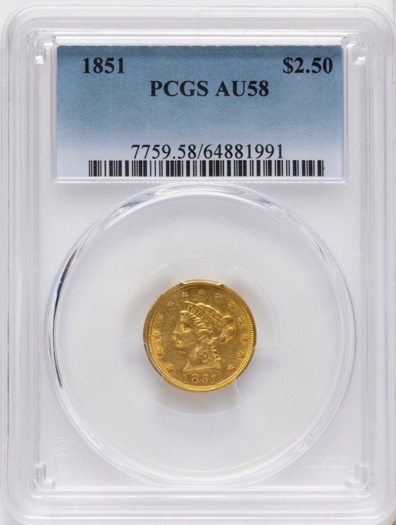 1851 Liberty Quarter Eagles (1851 $2 1/2)
