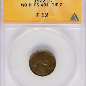 1922 Lincoln Cents (1922 No D, Weak Reverse, BN)
