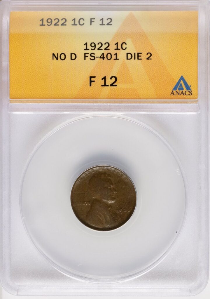 1922 Lincoln Cents (1922 No D, Weak Reverse, BN)