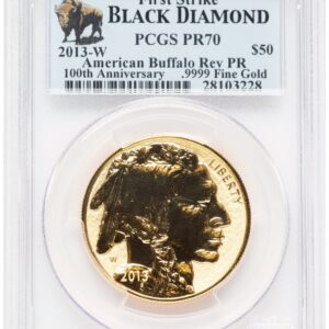 2013-W Modern Bullion Coins (2013-W Reverse Proof Gold Buffalo 1 oz FS Black Diamond Bison Label)
