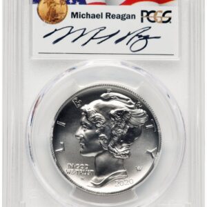 2020-W Modern Bullion Coins (2020-W Palladium Eagle 1 oz Burnished FDI Reagan Legacy Series Michael Reagan)