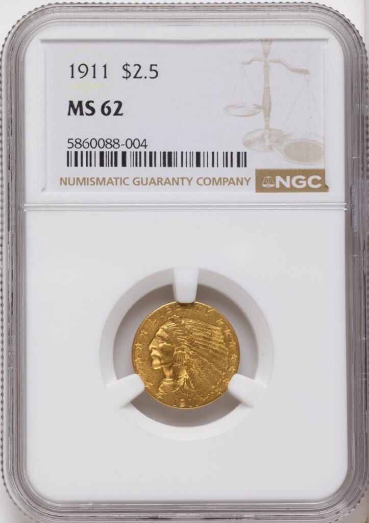 1911 Indian Quarter Eagles (1911 $2 1/2)