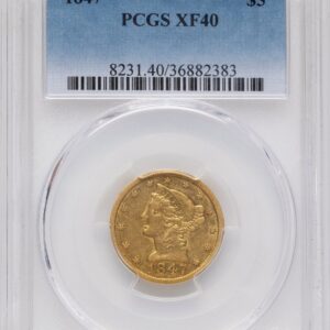1847 Liberty Half Eagles (1847 $5)