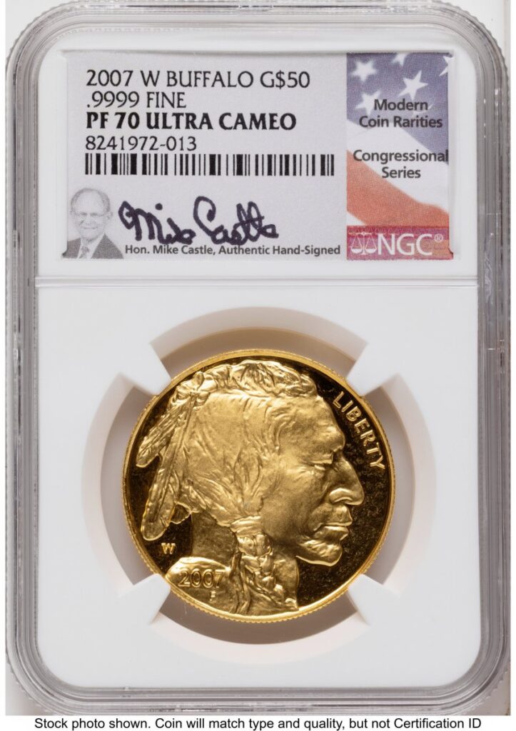 2007-W Modern Bullion Coins (2007-W Proof Gold Buffalo 1 oz Mike Castle)