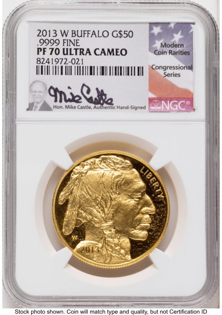 2013-W Modern Bullion Coins (2013-W Proof Gold Buffalo 1 oz Mike Castle)