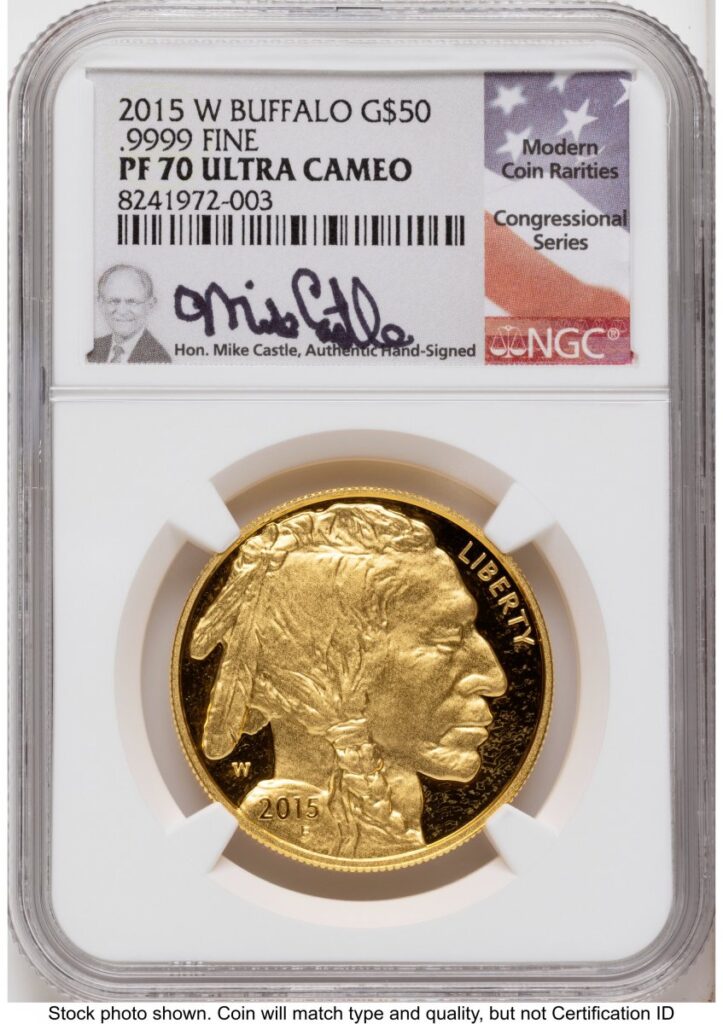 2015-W Modern Bullion Coins (2015-W Proof Gold Buffalo 1 oz Mike Castle)