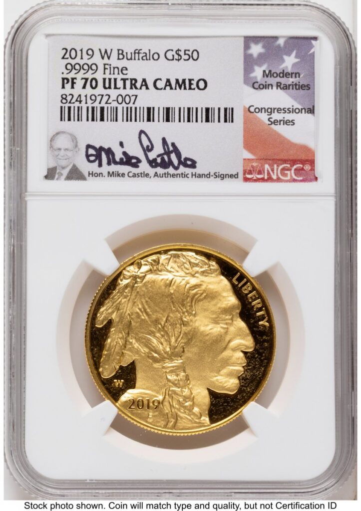 2019-W Modern Bullion Coins (2019-W Proof Gold Buffalo 1 oz Mike Castle)