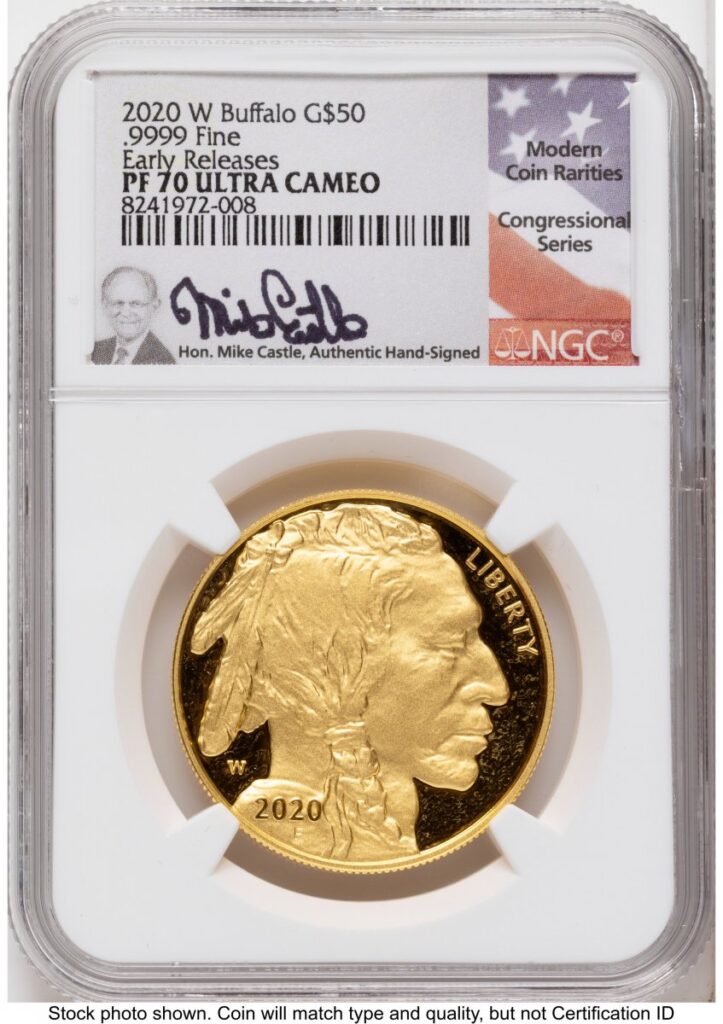 2020-W Modern Bullion Coins (2020-W Proof Gold Buffalo 1 oz ER Mike Castle)