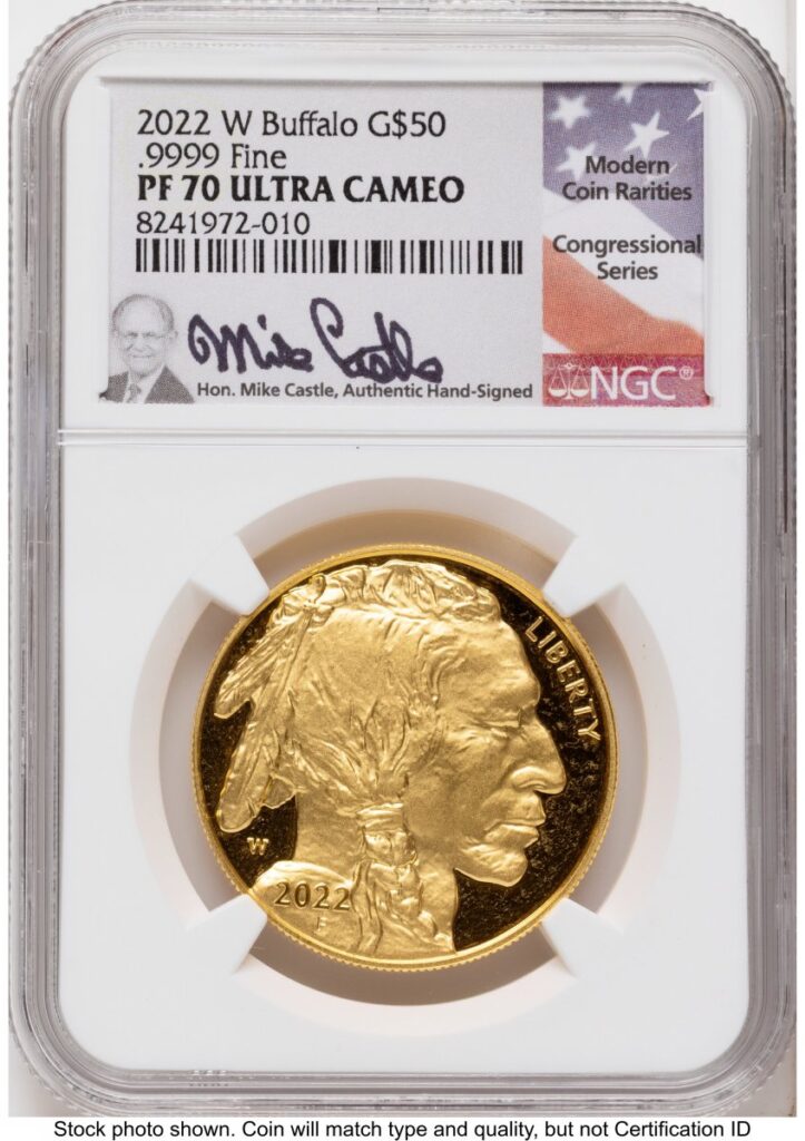 2022-W Modern Bullion Coins (2022-W Proof Gold Buffalo 1 oz Mike Castle)