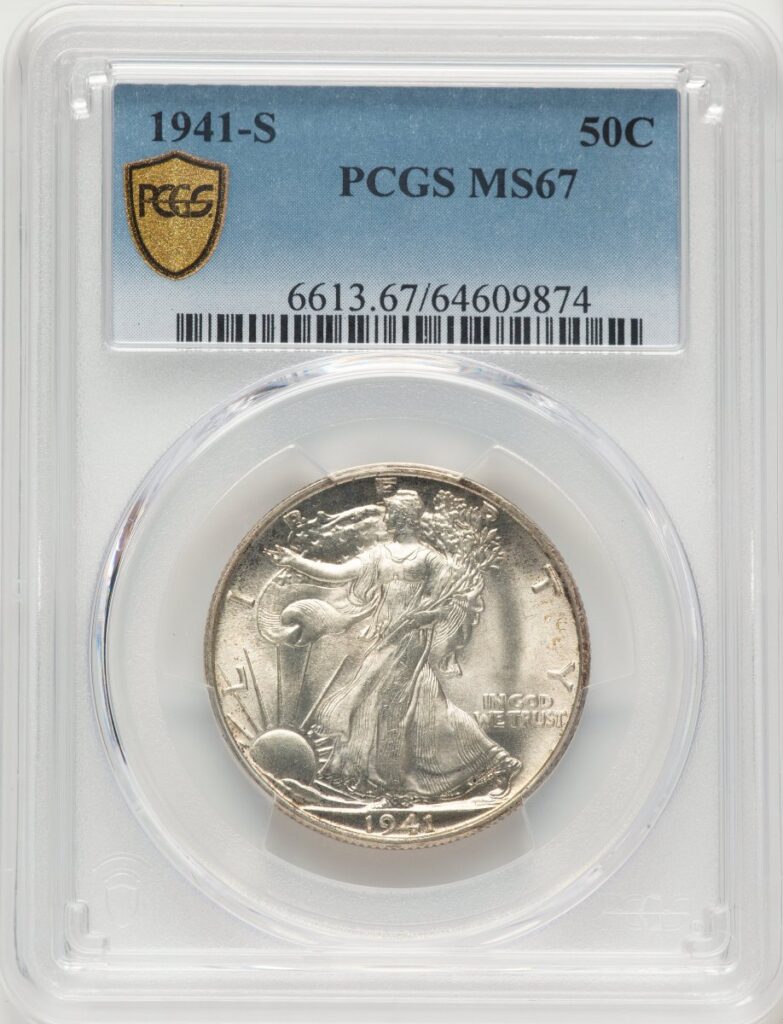 1941-S Walking Liberty Half Dollars (1941-S 50C, MS PCGS Secure)