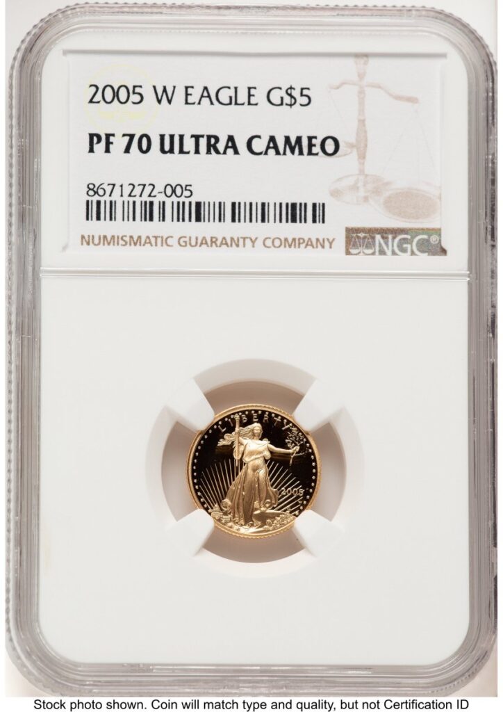 2005-W Modern Bullion Coins (2005-W Proof Gold Eagle 1/10 oz Brown Label)