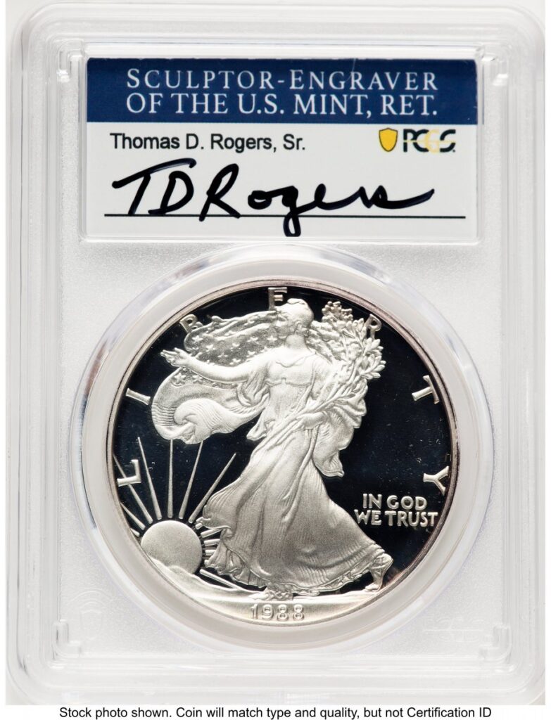 1988-S Modern Bullion Coins (1988-S Proof Silver Eagle 1 oz TD Rogers)