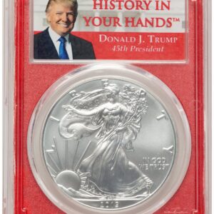 2019 Modern Bullion Coins (2019 Silver Eagle Trump "History in Your Hands" Red Frame Label)