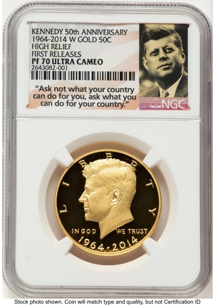 2014-W Modern Bullion Coins (2014-W 50C Gold JFK 50th Anniversary FR JFK Ask Not Label)