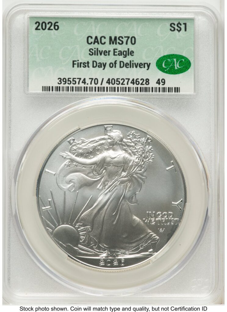2026 Modern Bullion Coins (2026 Silver Eagle First Day Of Delivery)