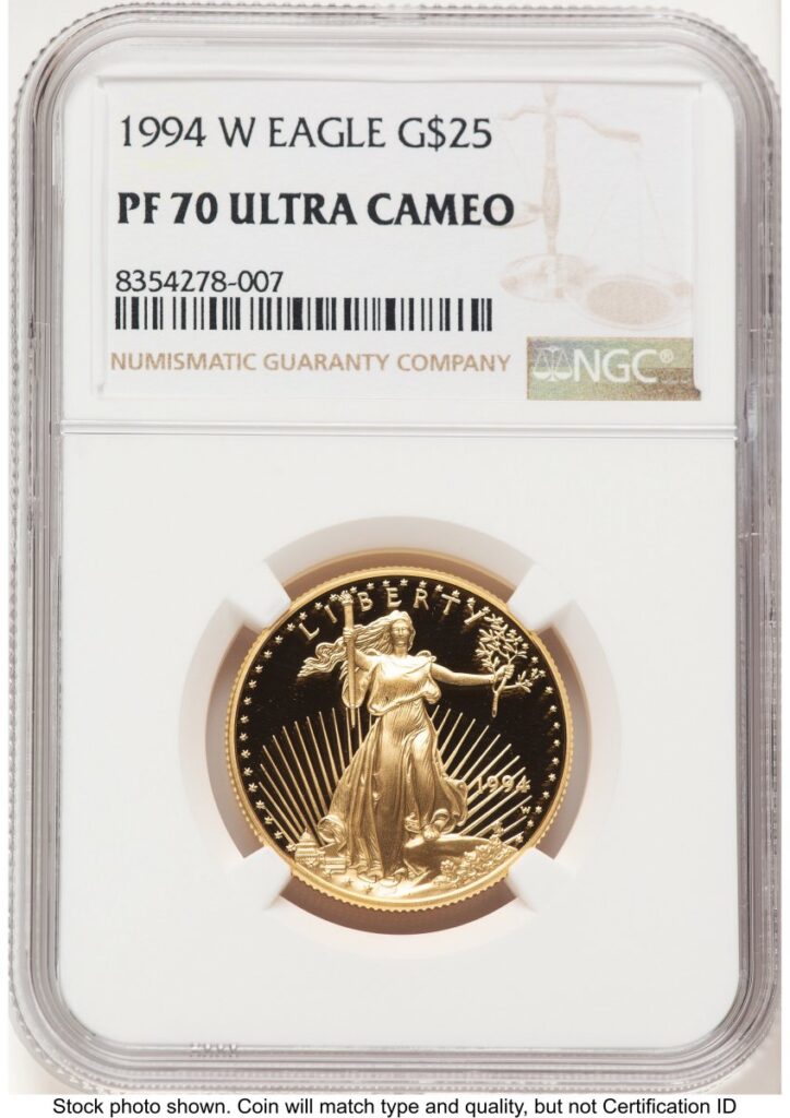 1994-W Modern Bullion Coins (1994-W Proof Gold Eagle 1/2 oz Brown Label)