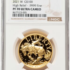 2021-W Modern Bullion Coins (2021-W G$100 American Liberty High Relief, DC Brown Label)