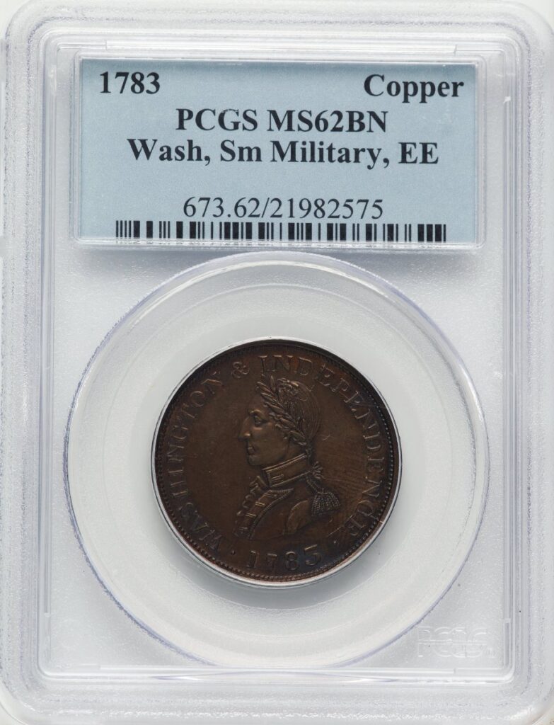 1783 Colonials (1783 Washington & Independence Cent, Small Military Bust, Engrailed Edge, BN)