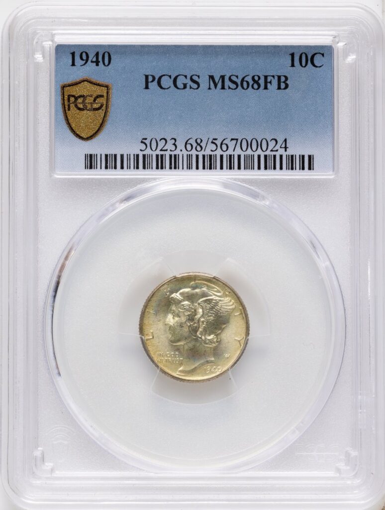 1940 Mercury Dimes (1940 10C, FB PCGS Secure)