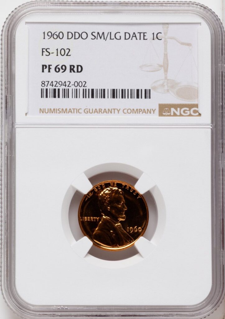 1960 Proof Lincoln Cents (1960 1C Sm/Lg Date, RD)