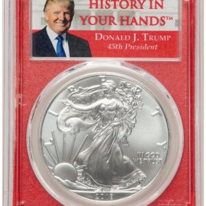 2018 Modern Bullion Coins (2018 Silver Eagle Trump "History in Your Hands" Red Frame Label)
