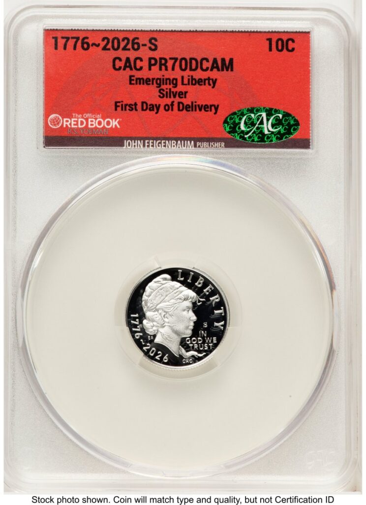 1000 Modern Bullion Coins (2026-S Semiquincentennial Dime 10C, PR First Day of Delivery Red Book)