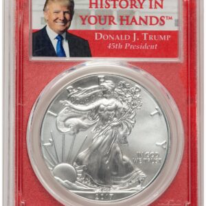 2017 Modern Bullion Coins (2017 Silver Eagle Trump "History in Your Hands" Red Frame Label)