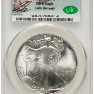 1990 Modern Bullion Coins (1990 Silver Eagle Early Delivery Ron Drzewucki)