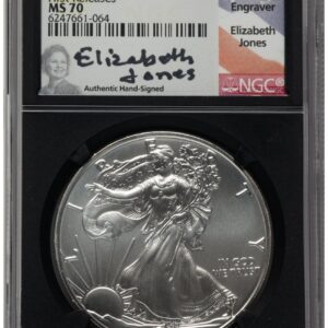 2021 Modern Bullion Coins (2021 Silver Eagle Type 1 FR Elizabeth Jones Blk Core)