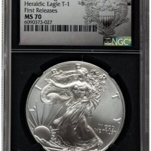 2021 Modern Bullion Coins (2021 Silver Eagle Type 1 FR Struck at West Point Black Heraldic Eagle Blk Core)
