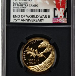 2020-W Modern Bullion Coins (2020-W 1/2 oz Proof Gold End of World War II 75th Anniversary ER V-Day Label Blk Core)