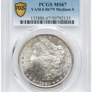 1880/79-S Morgan Dollars (1880/79-S $1 VAM-8, Medium S, MS PCGS Secure)