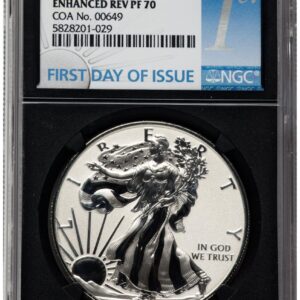 2019-S Modern Bullion Coins (2019-S Enhanced Reverse Proof Silver Eagle 1 oz FDI 1ST Blk Core)