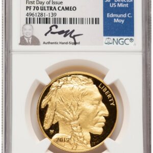 2019-W Modern Bullion Coins (2019-W Proof Gold Buffalo 1 oz FDI Ed Moy)