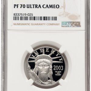 2003-W Modern Bullion Coins (2003-W Proof Platinum Eagle 1/2 oz Brown Label)