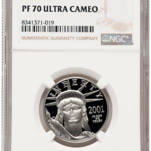 2001-W Modern Bullion Coins (2001-W Proof Platinum Eagle 1/2 oz Brown Label)