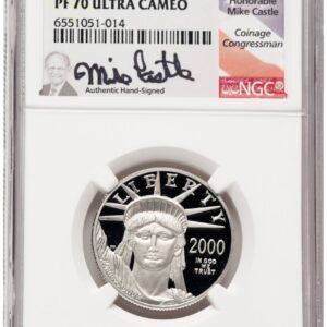 2000-W Modern Bullion Coins (2000-W Proof Platinum Eagle 1/2 oz Brown Label)