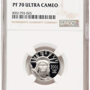 2001-W Modern Bullion Coins (2001-W Proof Platinum Eagle 1/4 oz Brown Label)