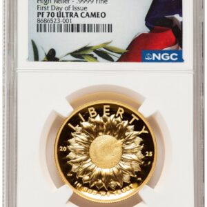 2025-W Modern Bullion Coins (2025-W G$100 American Liberty High Relief, DC FDI Bunting Flag)