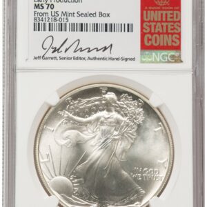 1986-(S) Modern Bullion Coins (1986-(S) Silver Eagle Early Production Jeff Garrett Red Book From US Mint Sealed Box)